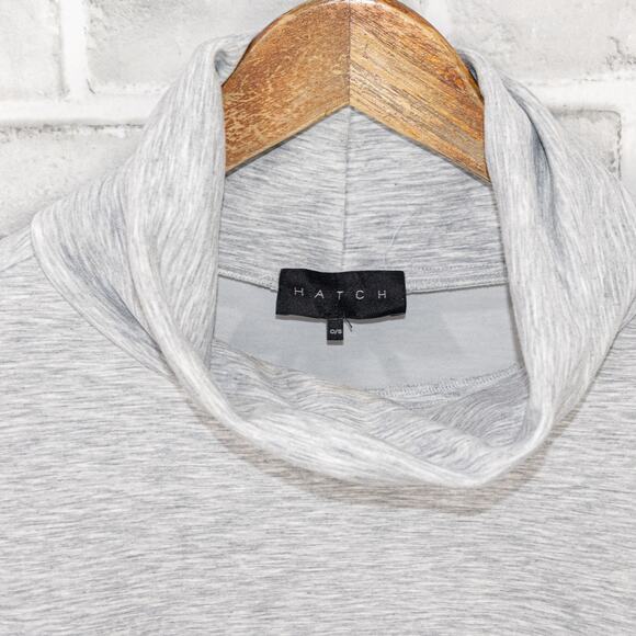 HATCH Maternity Jones Knit Dress Turtleneck Heather Gray One Size - Picture 11 of 13